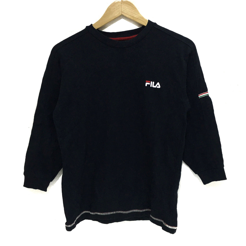 FILA BIELLA ITALIA Sweatshirt Embroidered Logo Pullover Jumper Crewneck Sweater