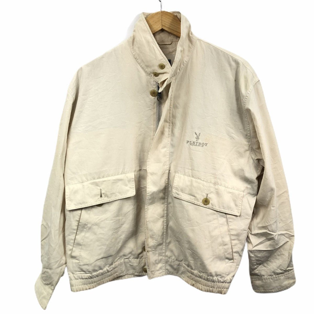 Vintage PLAYBOY COLLECTION SPORT Harrington Beige Jacket Windbreaker Outdoor