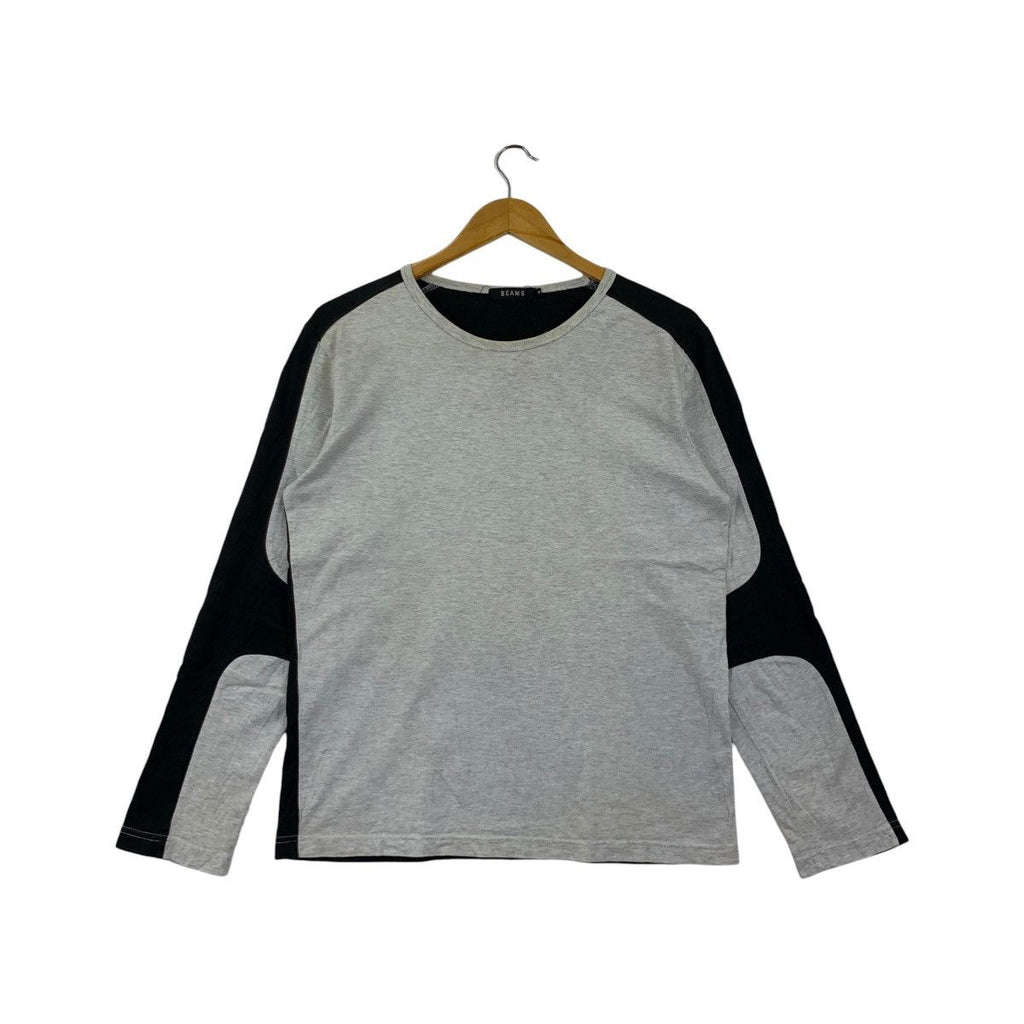 Vintage BEAMS PLUS JAPAN Minimalist Design Tee Shirt Top Long Sleeve