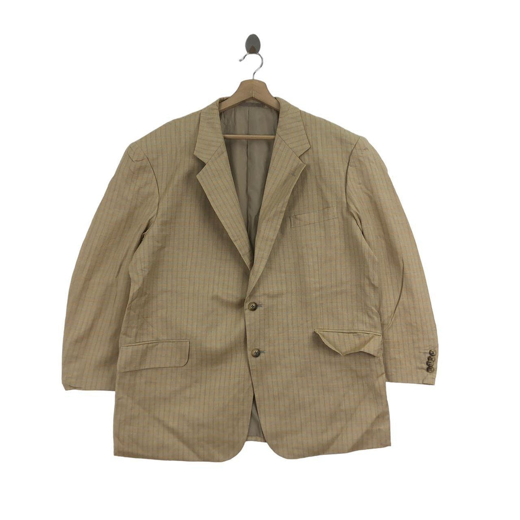 Vtg DUNHILL PARIS Order Make Collection Striped Blazer Coat Suit Formal Roma Fabric
