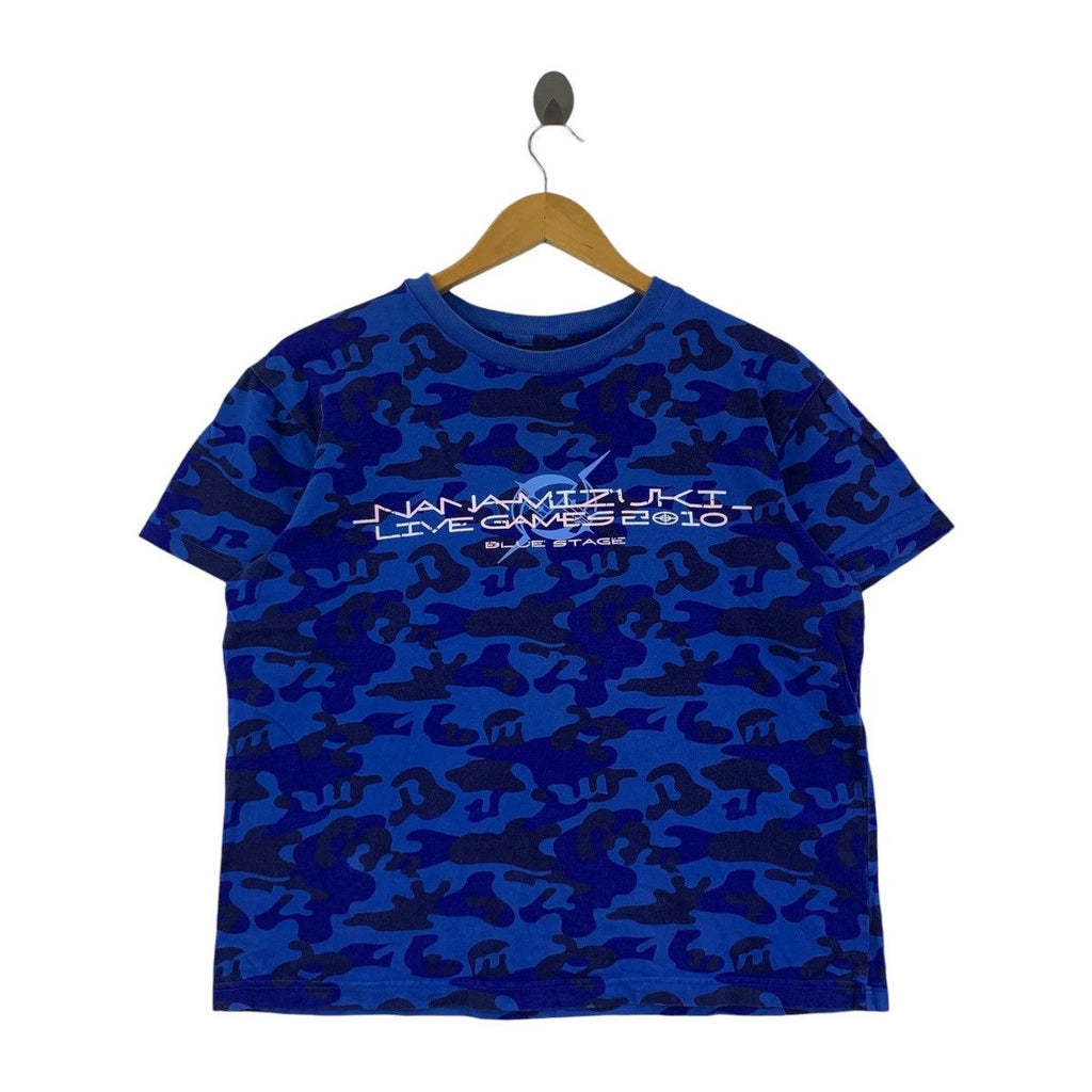 NANA MIZUKI NM7 Live Games 2010 Blue Stage Tee Shirt Top Camouflage