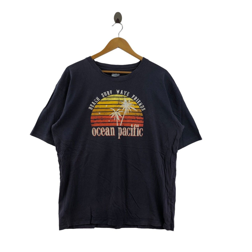 Vintage OCEAN PACIFIC OP Beach Surf Wave Tee Shirt Summer Vacation