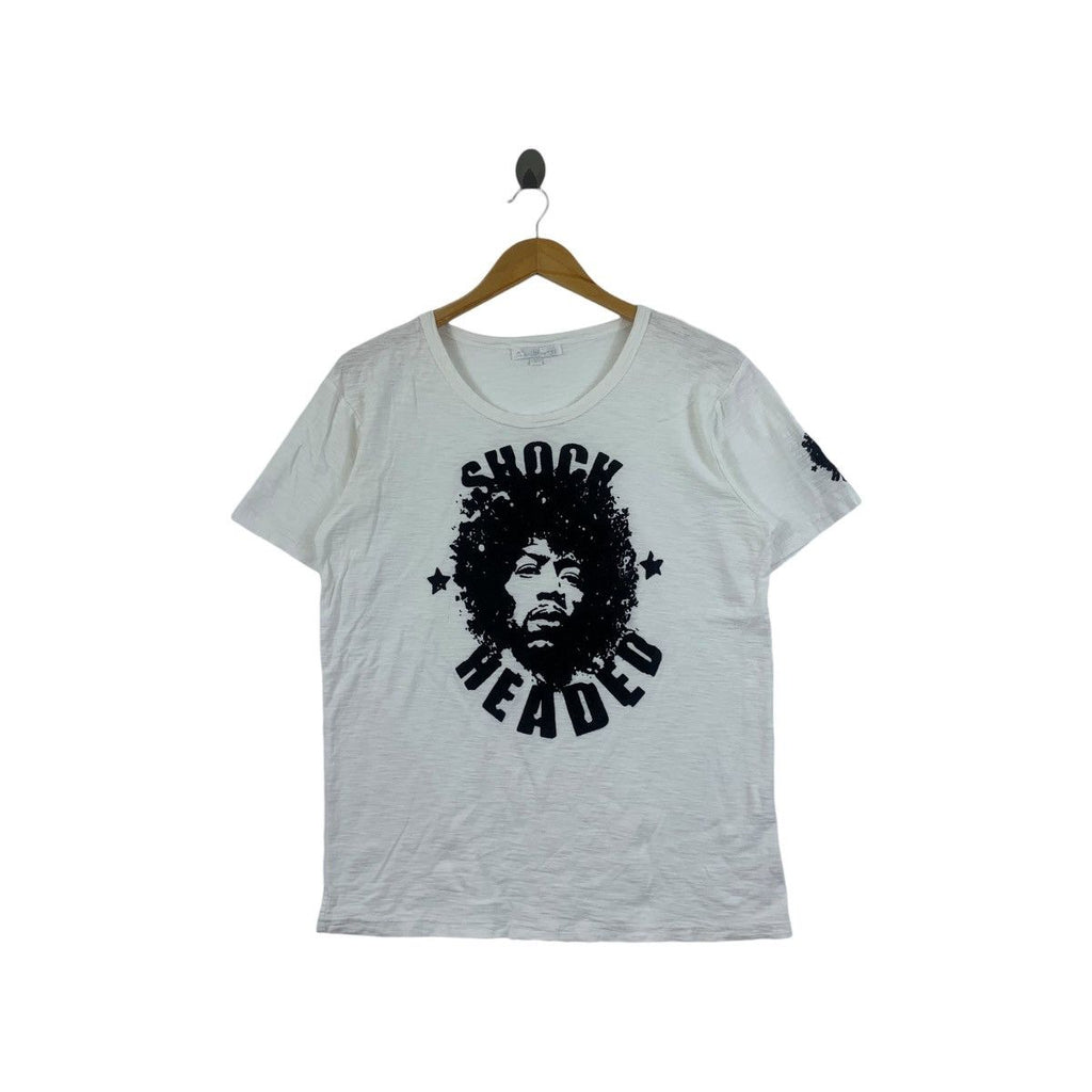 JIMI HENDRIX Shock Headed Glass Herman Music Tee Shirt Top Illustration Artist