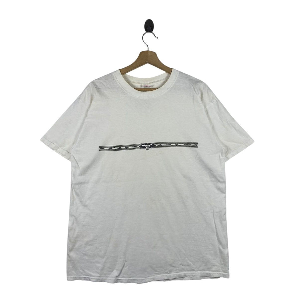 Vintage HANG LOOSE MAUI Shaka Sign Box Logo Tee Shirt Top Hawaii Anvil Tag
