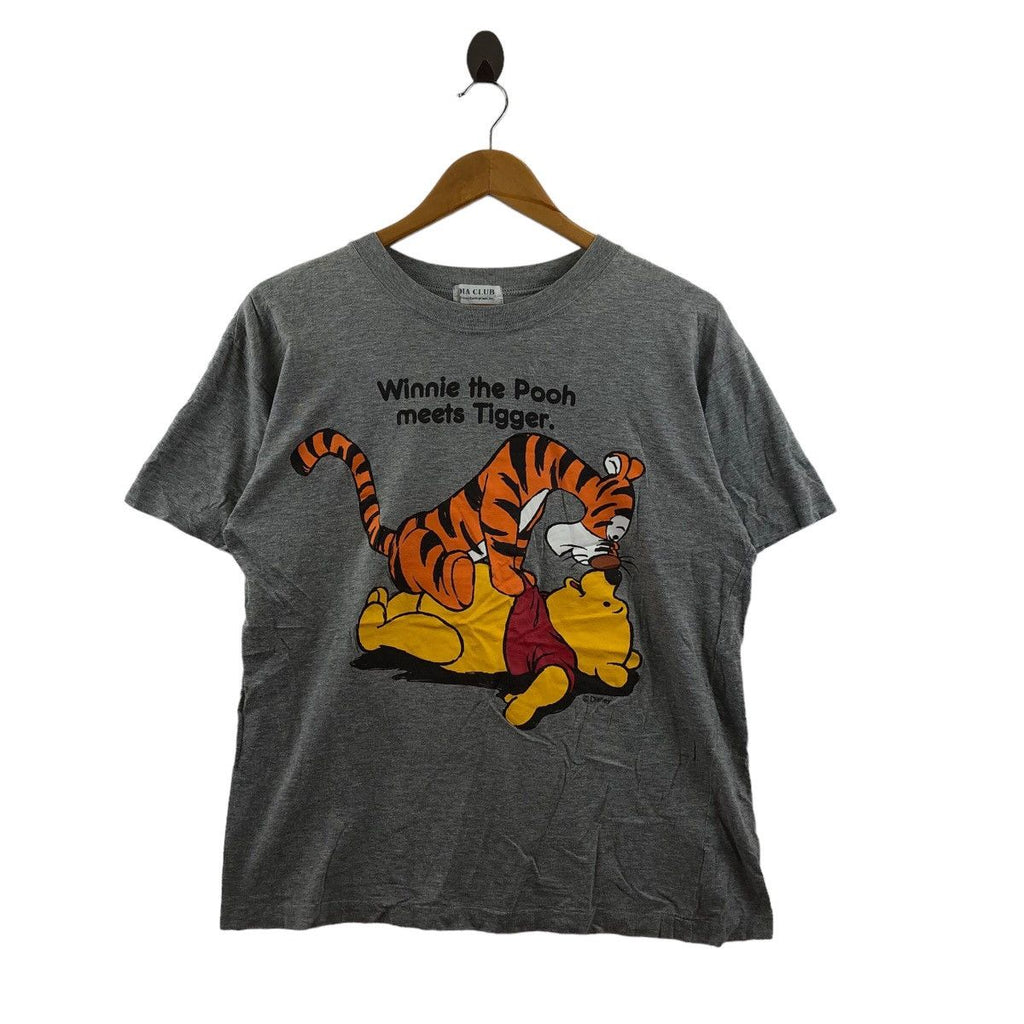 Vintage WINNIE THE POOH &amp; TIGGER Dia Club Cartoon Tee Shirt Top