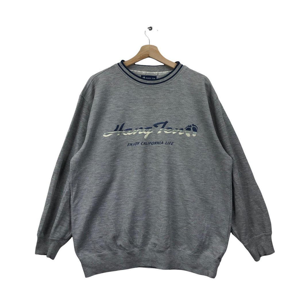 Vtg 90’ HANG TEN SURF California Hawaii Surfing Sweatshirt Pullover Honolulu Logo