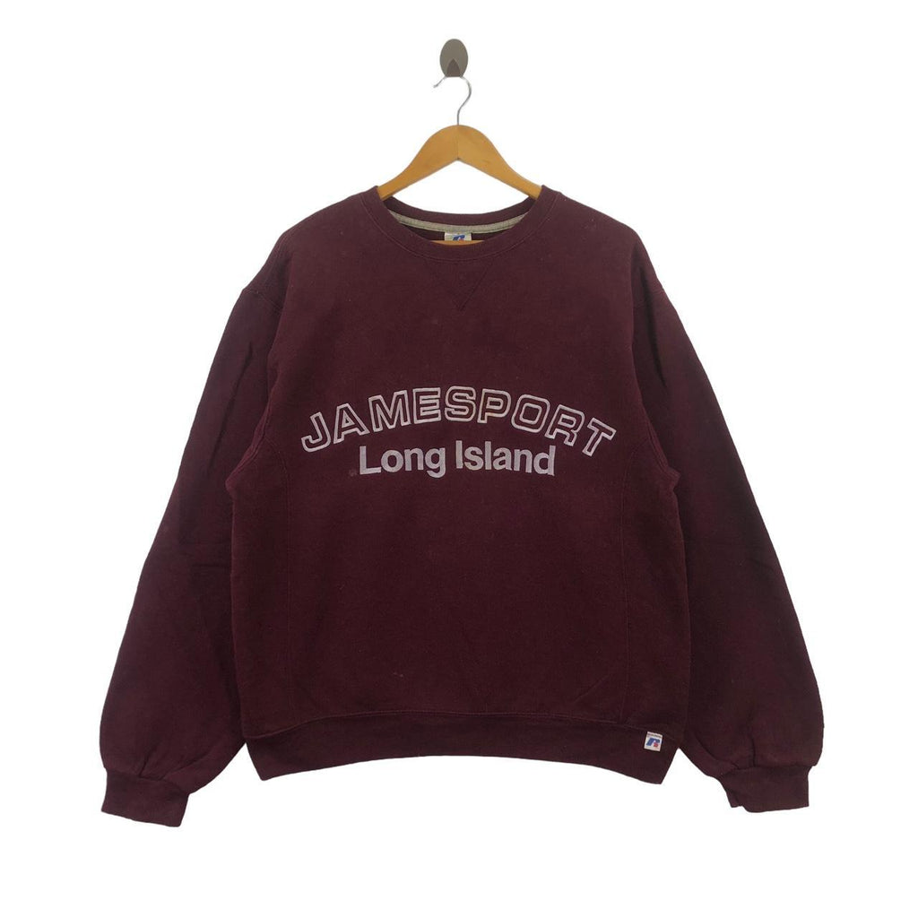 Vintage 90’ JAMESPORT LONG ISLAND NY Russell Athletic Sweatshirt Sweater Pullover Jumper