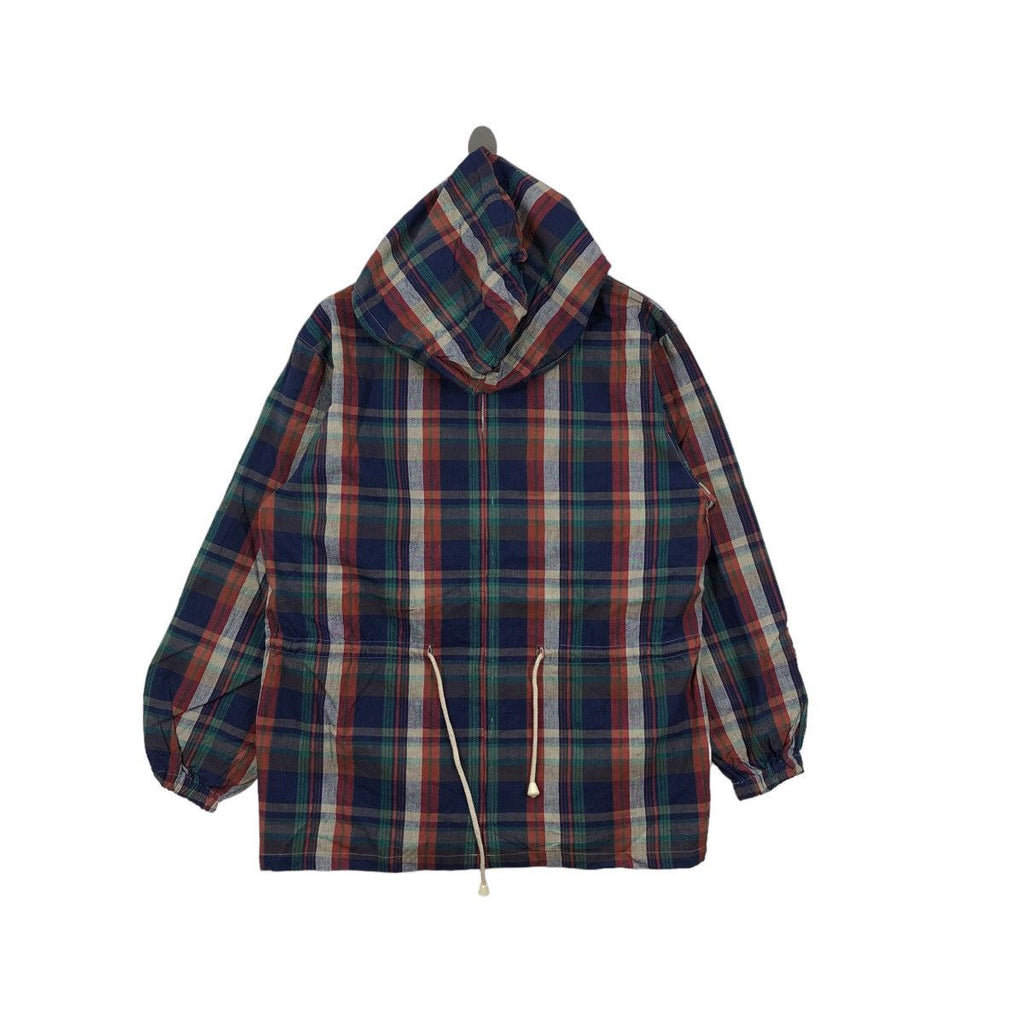 Vintage 80’ EMBLEM CASTLE Tartan Plaids Checks Hoodie Jacket Windbreaker All Condition Gear