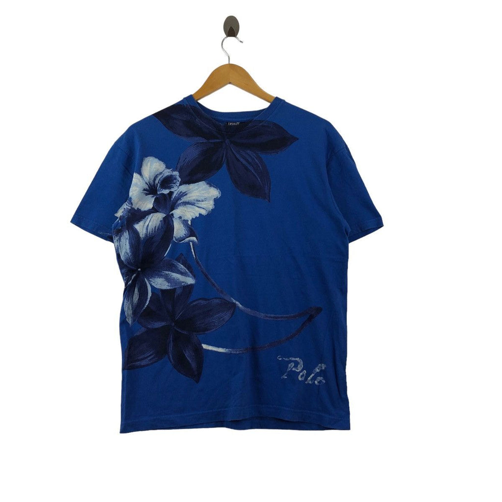 Vintage 90’ POLO RALPH LAUREN Floral Orchid Painting Tee Shirt Top