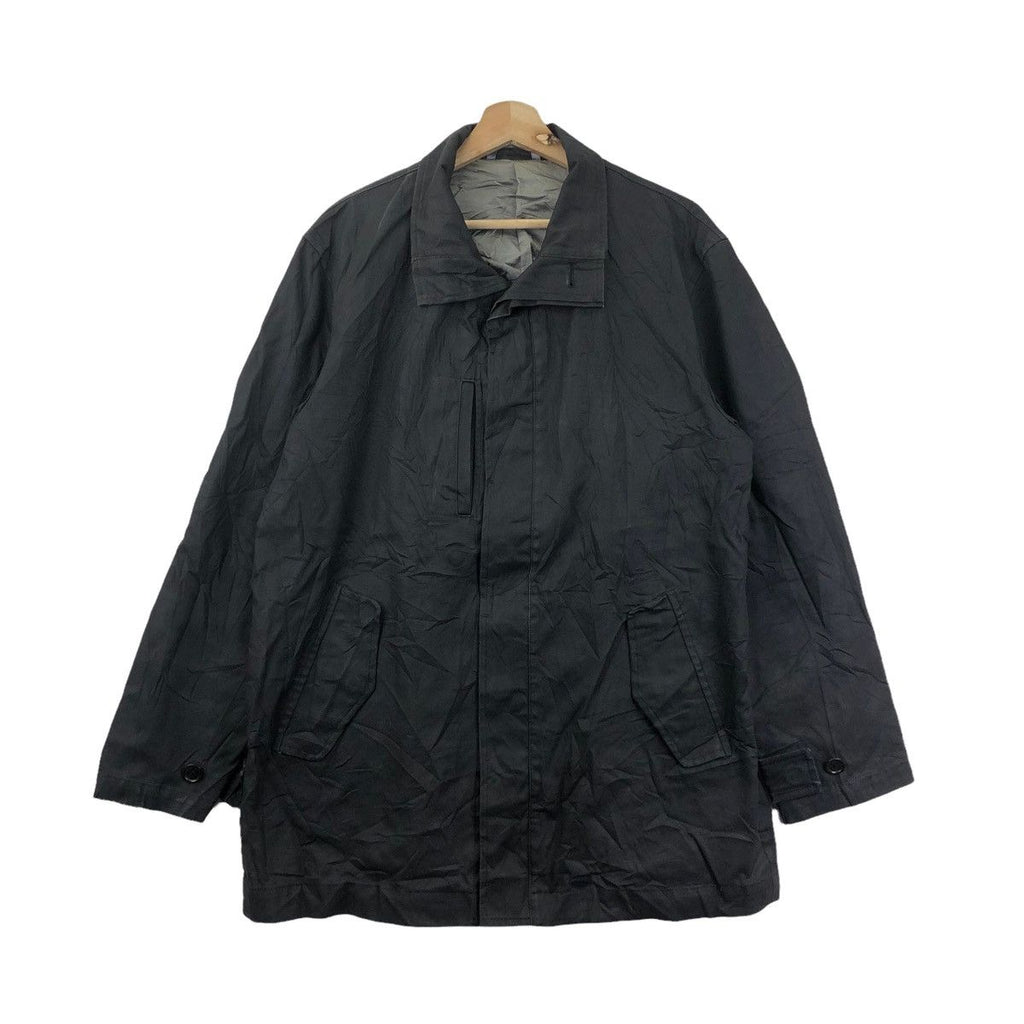 Vintage PAUL SMITH LONDON Minimalist Design Trench Coat Black Jacket Parka Windbreaker