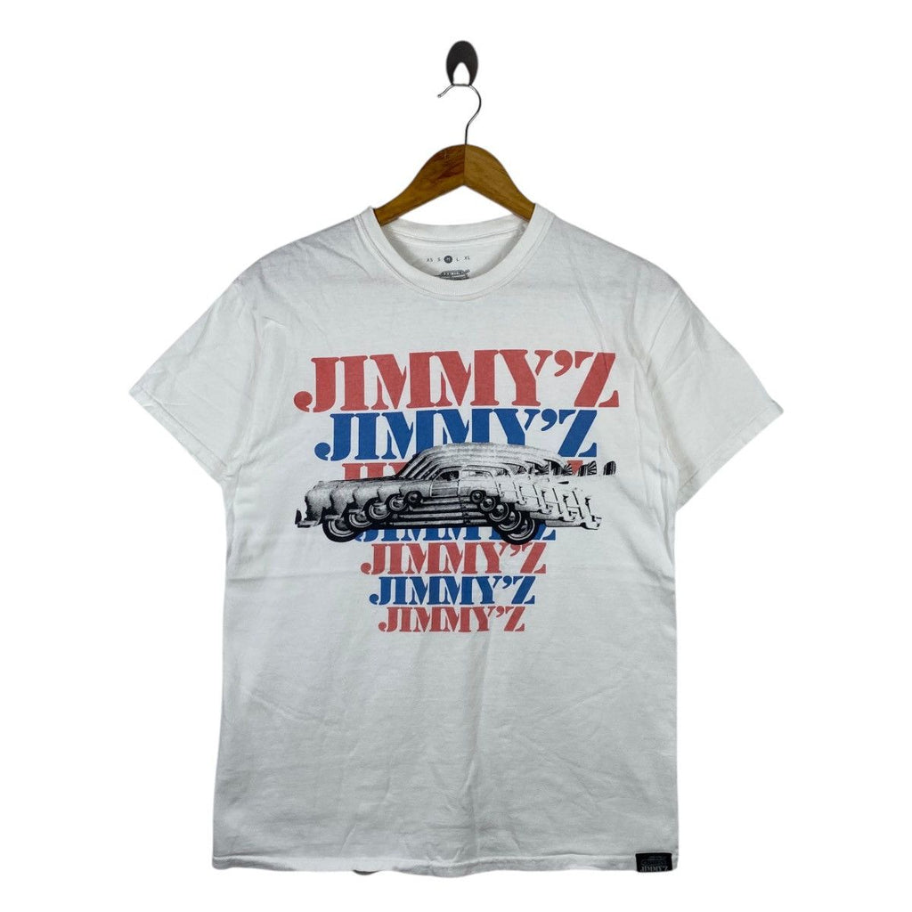 Vintage JIMMY Z SURF SKATEBOARD Car In Motion Tee Shirt Top Beach Outdoor Street
