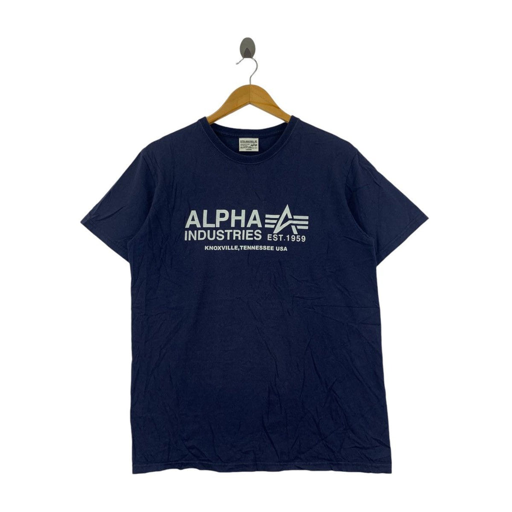Vintage ALPHA INDUSTRIES US Military Tee Shirt Top Army World Peace