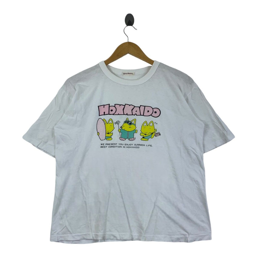 Vintage 80’ HOKKAIDO SAKHALIN FOX Anime Tee Shirt Top Summer Life