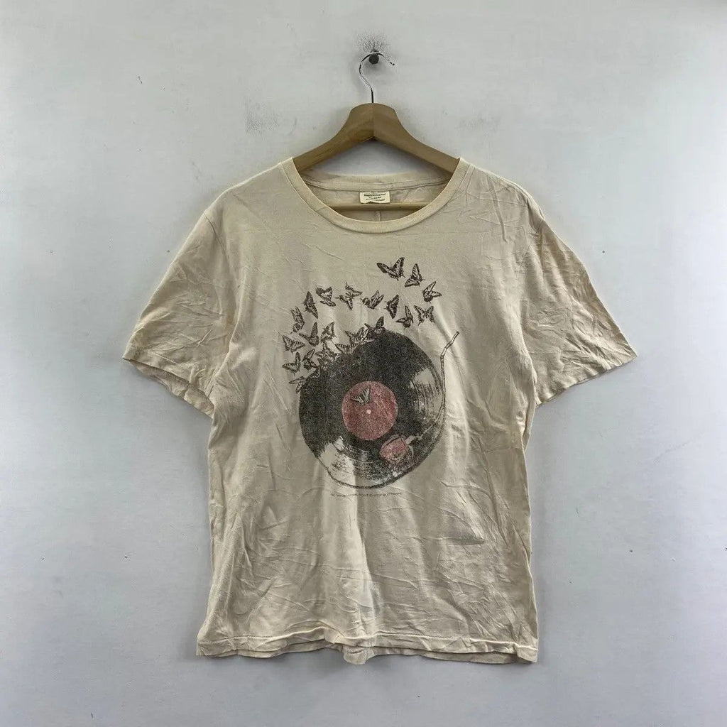 BIAS JAPAN DESIGNER Butterfly Vinyl Tee Shirt Streetwear What Are We Philosophy