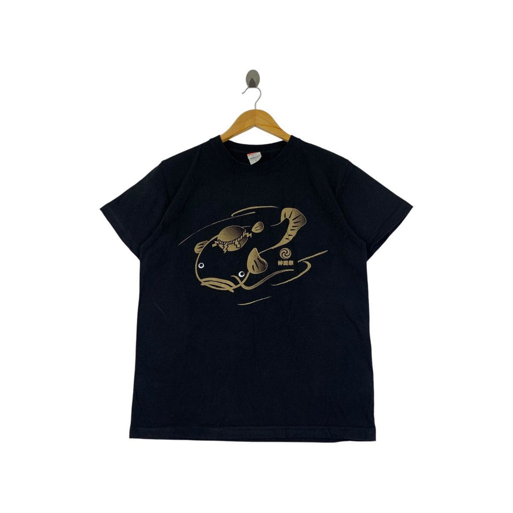 Vintage EDOCCO EDO CULTURE Fish Goddess Tee Shirt Top Fishes Of Japan