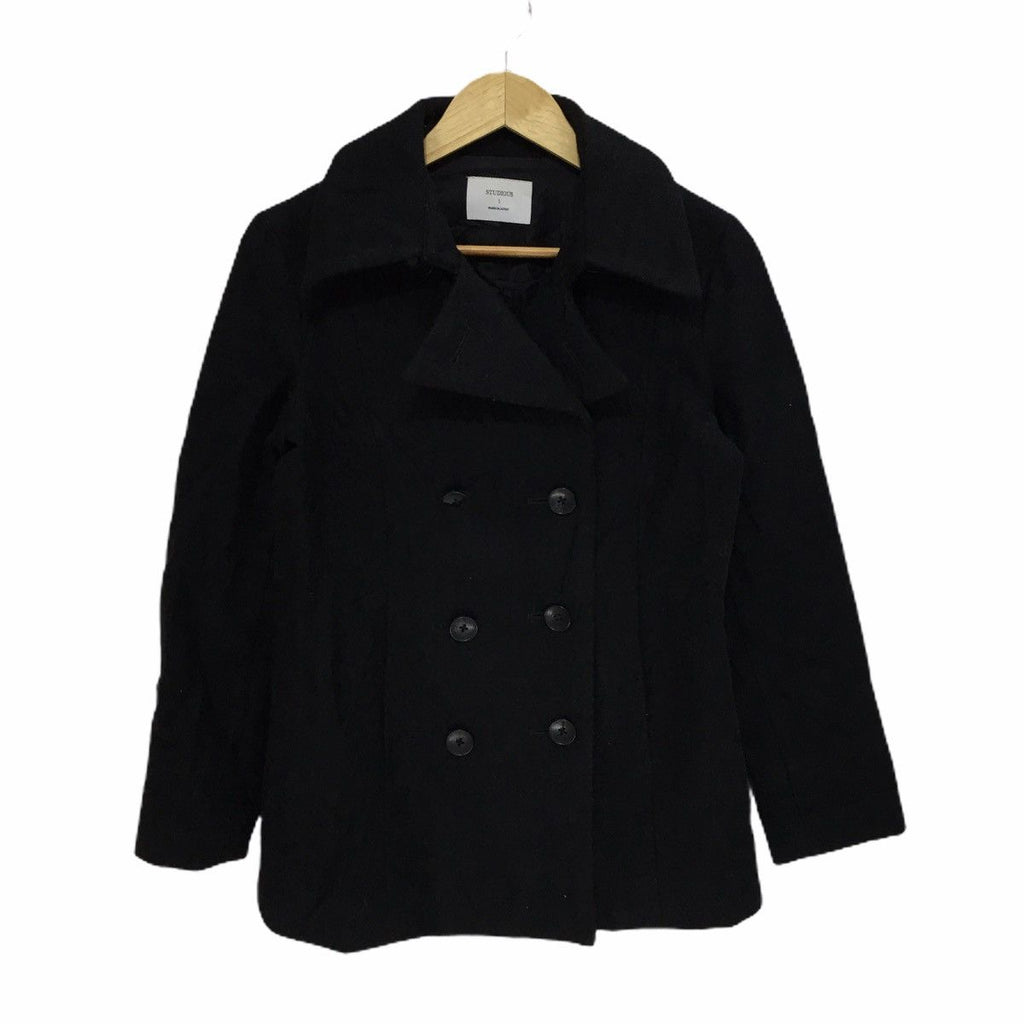 Vintage STUDIOUS JAPAN DESIGNER Double Breasted Peacoat Trench Coat Heavy Jacket