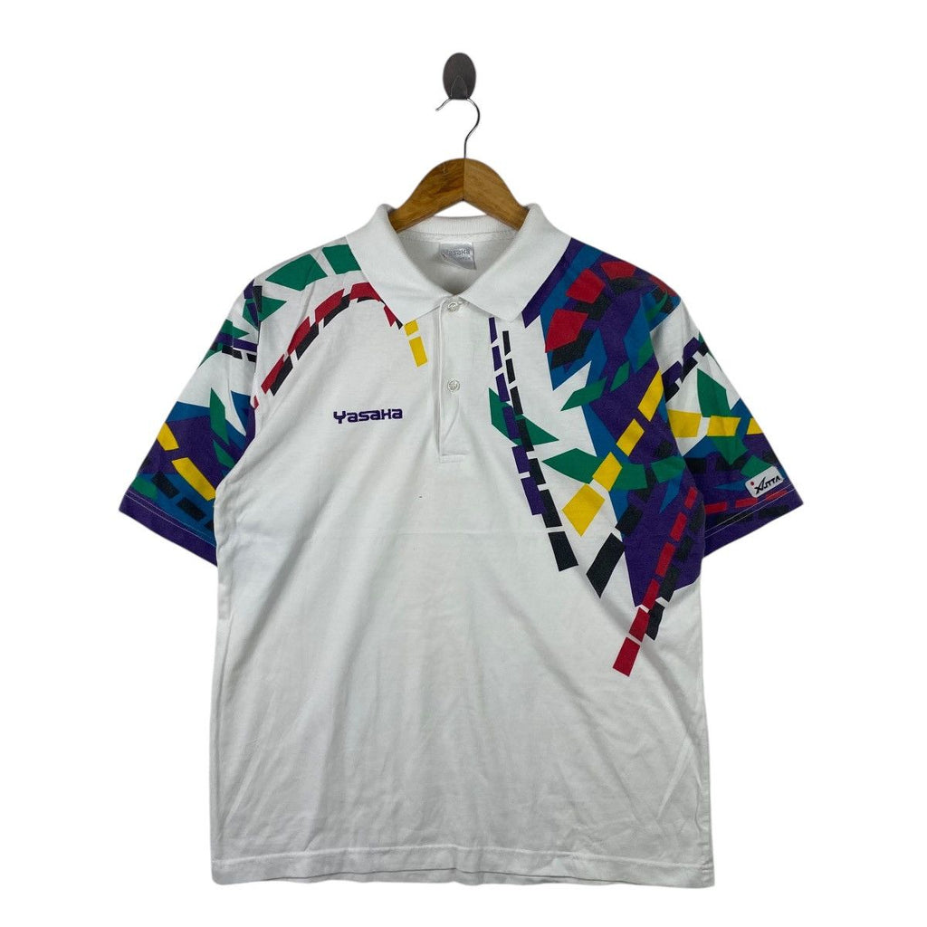Vintage YASAKA TOKYO JAPAN Table Tennis Artwork Jersey Tee Shirt Top Polo Illustration