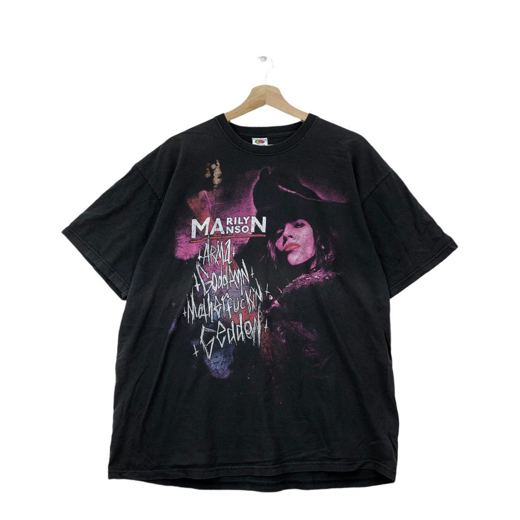 Vtg MARILYN MANSON CULT Arma Goddamn Tour Tee Shirt Band Rock Metal Album
