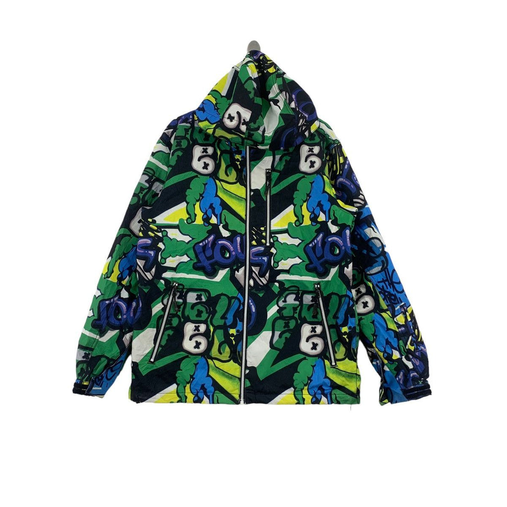 FOUR NINES JAPAN Graffiti Skateboard Art Parka Jacket Outdoor Windbreaker Hoodie Streetwear Harajuku