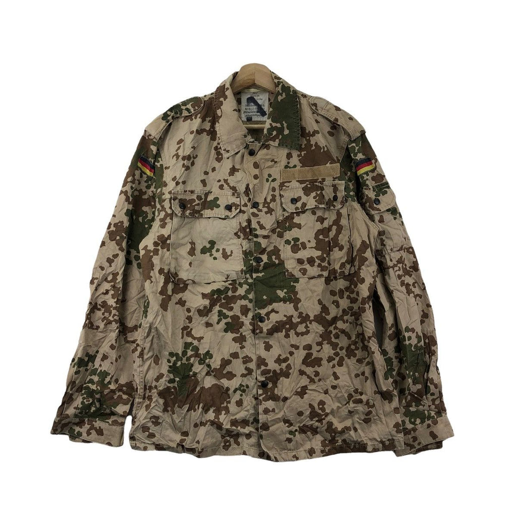 Vintage GERMANY MILITARY M65 Schadstoffgeprun Camo Jacket Parka Trench Coat Army
