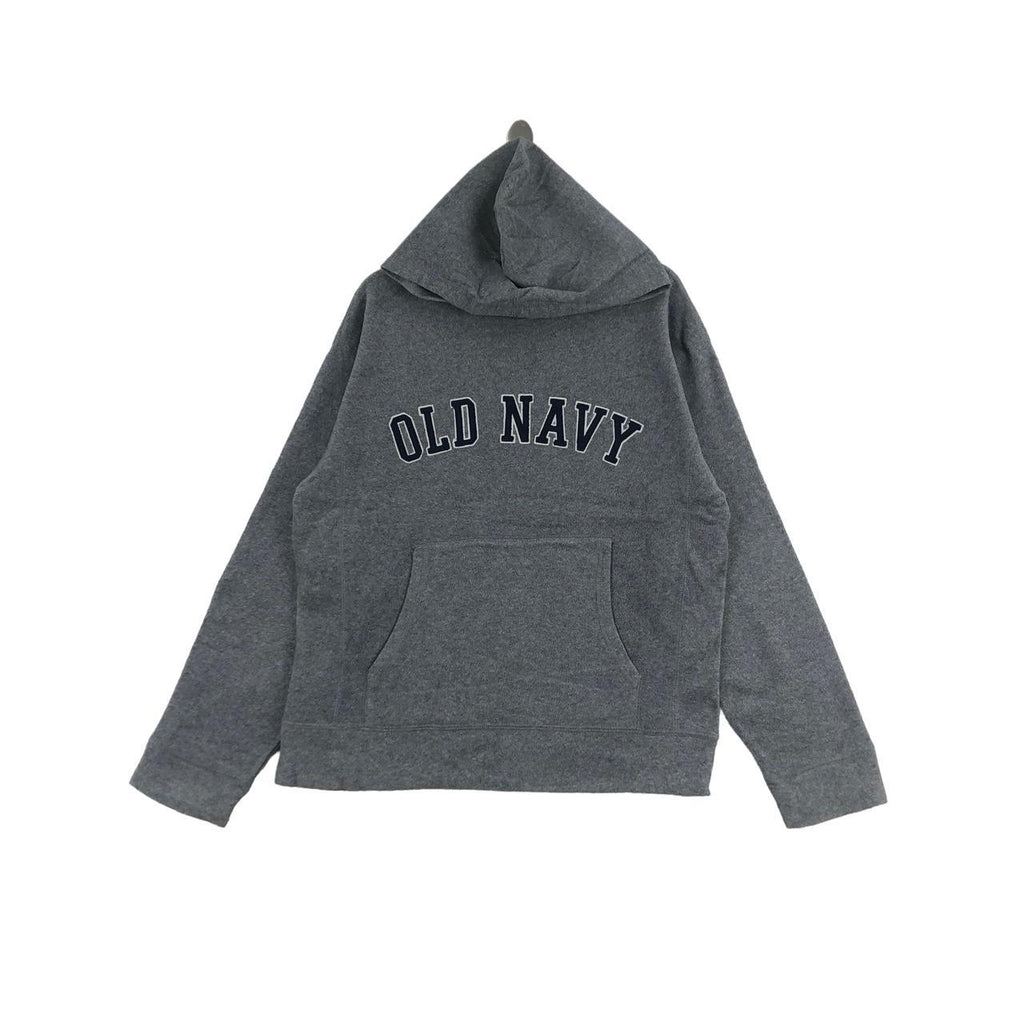 Vtg OLD NAVY OUTDOOR Center Logo Fleece Hoodie Pullover Windbreaker