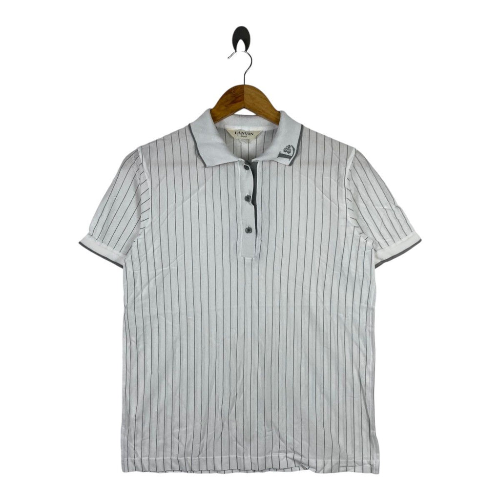 Vintage LANVIN PARIS GOLF Collection Striped Polo Tee Shirt Tee Made In Japan