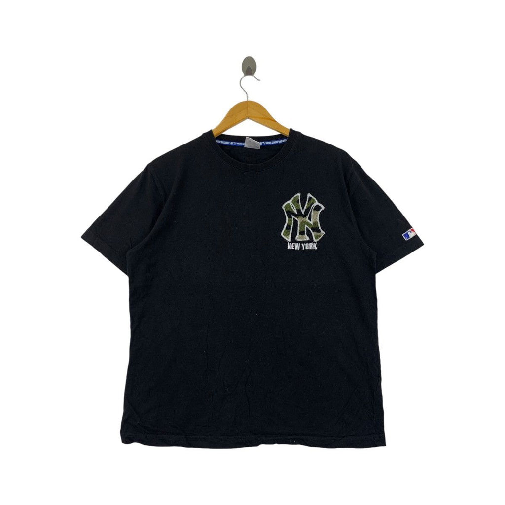 MLB NEW YORK YANKEES Camo Embossed Logo Tee Shirt Top Major League Baseball
