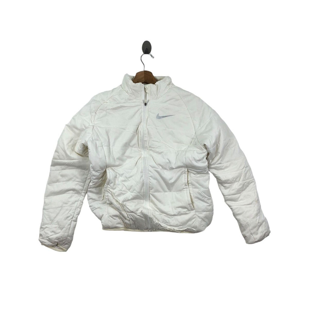 Vintage NIKE GOLF SWOOSH Puffer White Windbreaker Jacket Bomber Wind Proof
