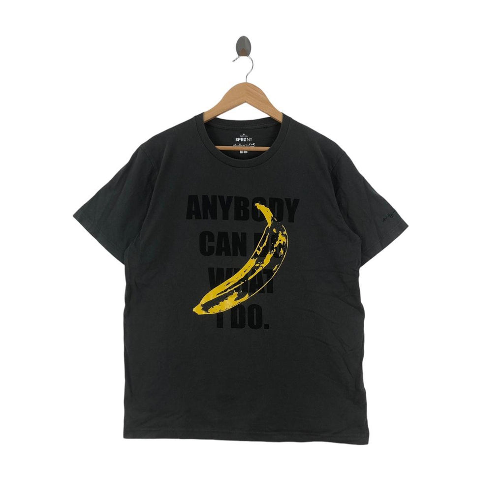ANDY WARHOL x UNIQLO Banana Pop Art  Tee Shirt Top Velvet Underground