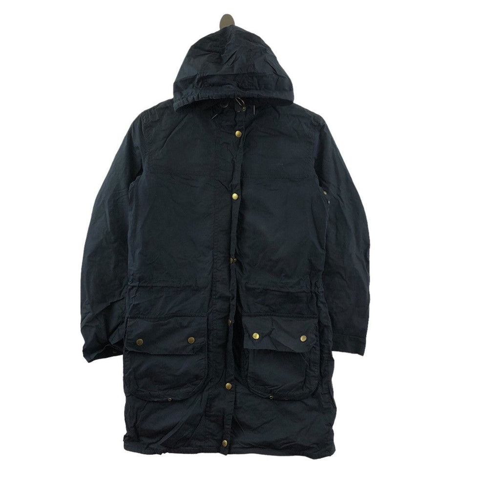 Vintage BARBOUR WAX DURHAM Tartan Trench Coat Parka Hoodie Jacket