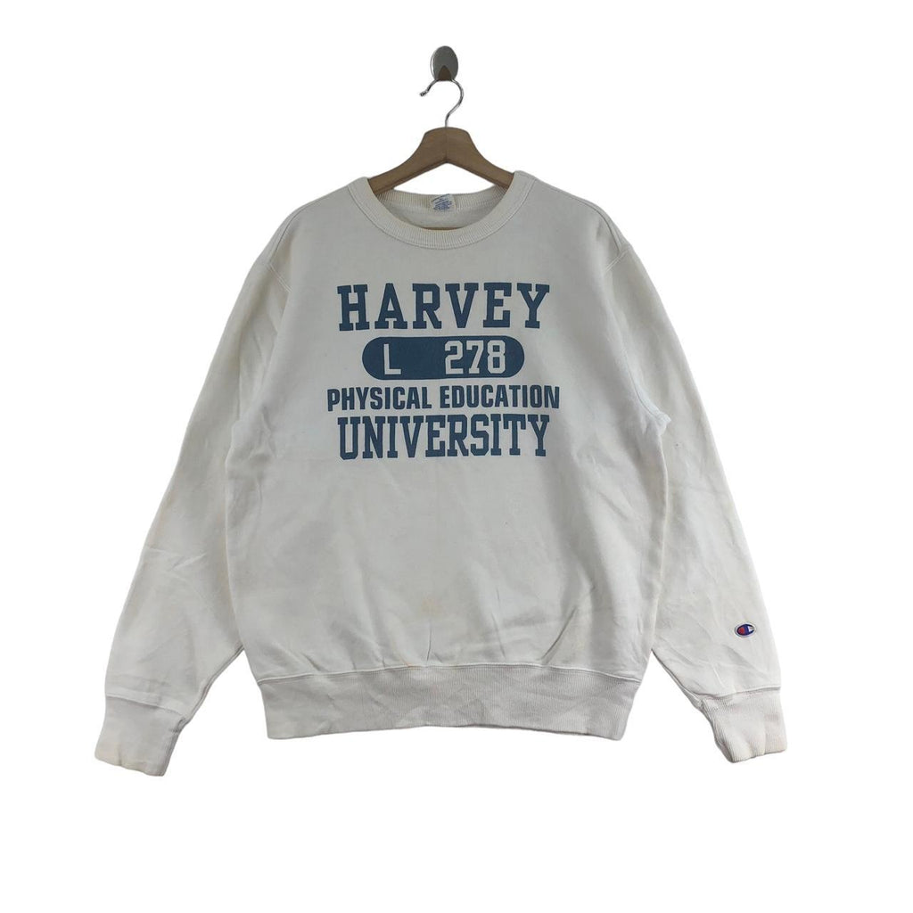 Vintage CHAMPION HARVEY UNIVERSITY Physical Edu Sweatshirt Pullover Jumper Sweater