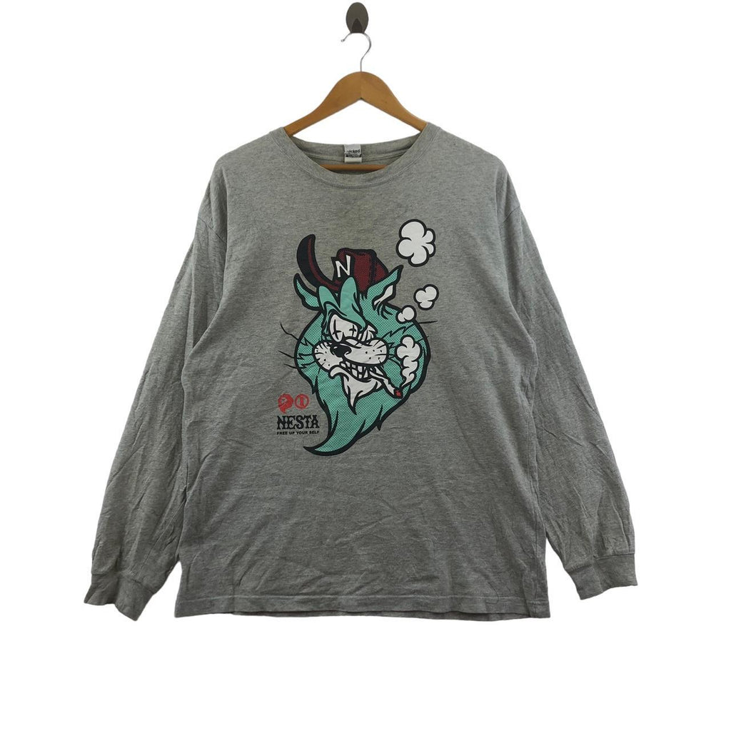 NESTA STRATE MUSIC BIZNIS  Smoked Wicked Vibes Tee Shirt Long Sleeve