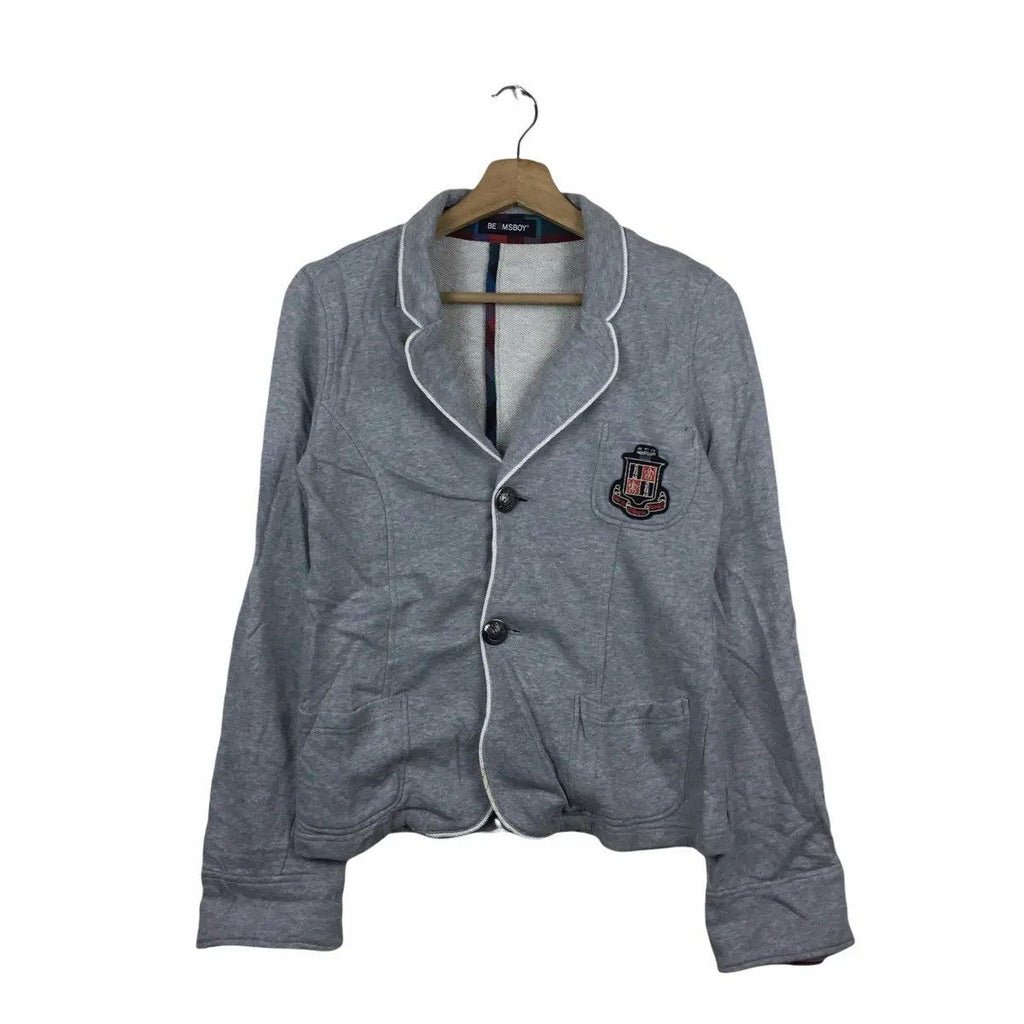 Vtg BEAMS PLUS JAPAN University Cardigan Jacket Sweater