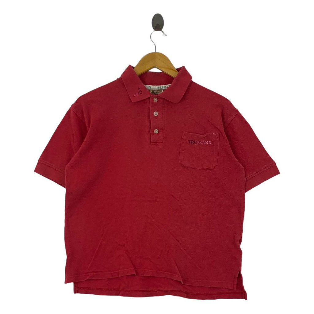 Vintage TRUSSARDI MAGLIE Made In Italy Polo Tee Shirt Top Formal Office