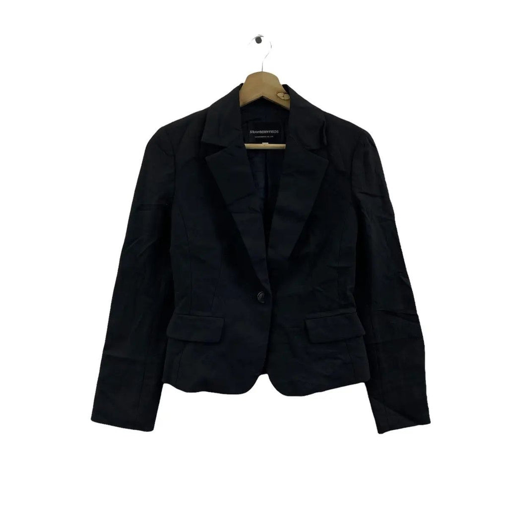 STRAWBERRY FIELDS JAPAN Designer 1 Button Blazer Sport Coat Formal Minimalist Cardigan Jacket