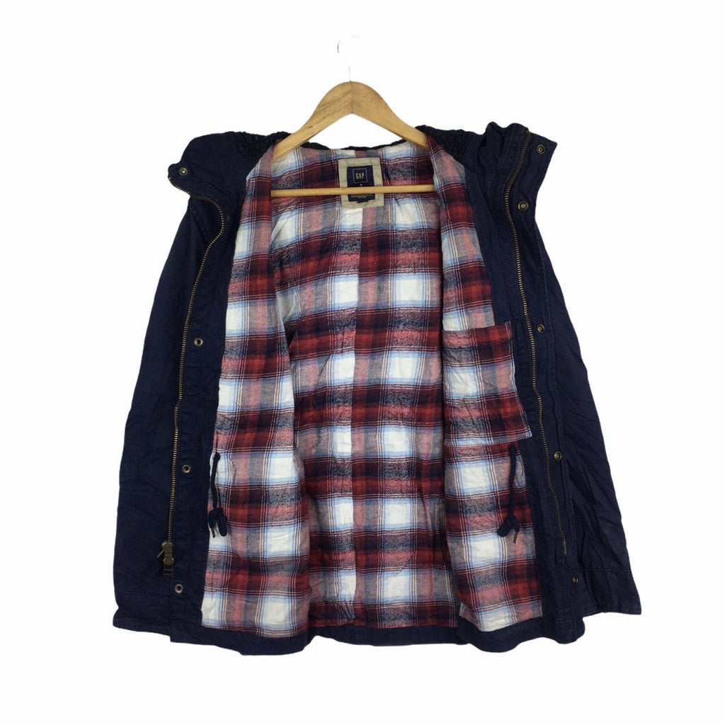 Vintage PENDLETON x GAP USA Tartan Denim Jeans Chore Jacket Trench Coat Parka