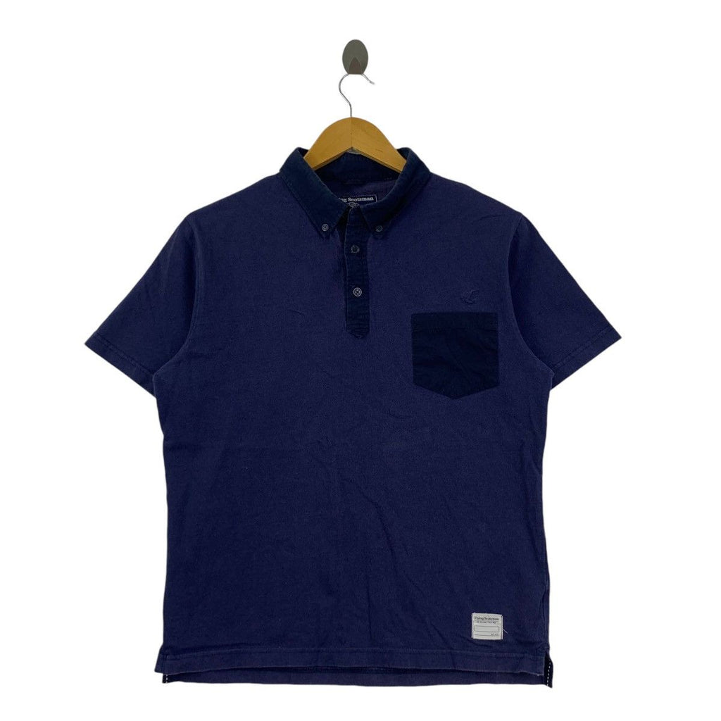 Vintage FLYING SCOTSMAN Pocket Polo Tee Shirt Top Office