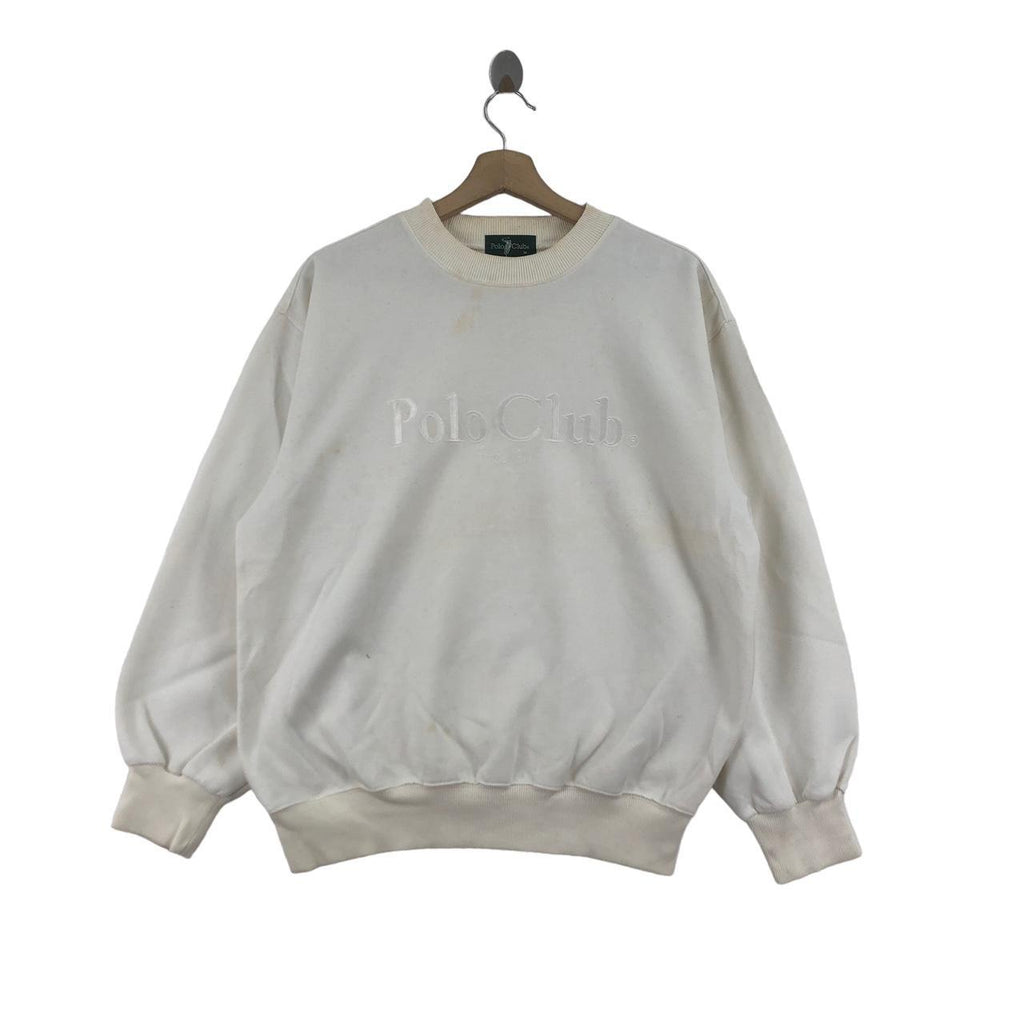 Vintage POLO CLUB PONY Embroidered Logo Sweatshirt Sweater Pullover Jumper