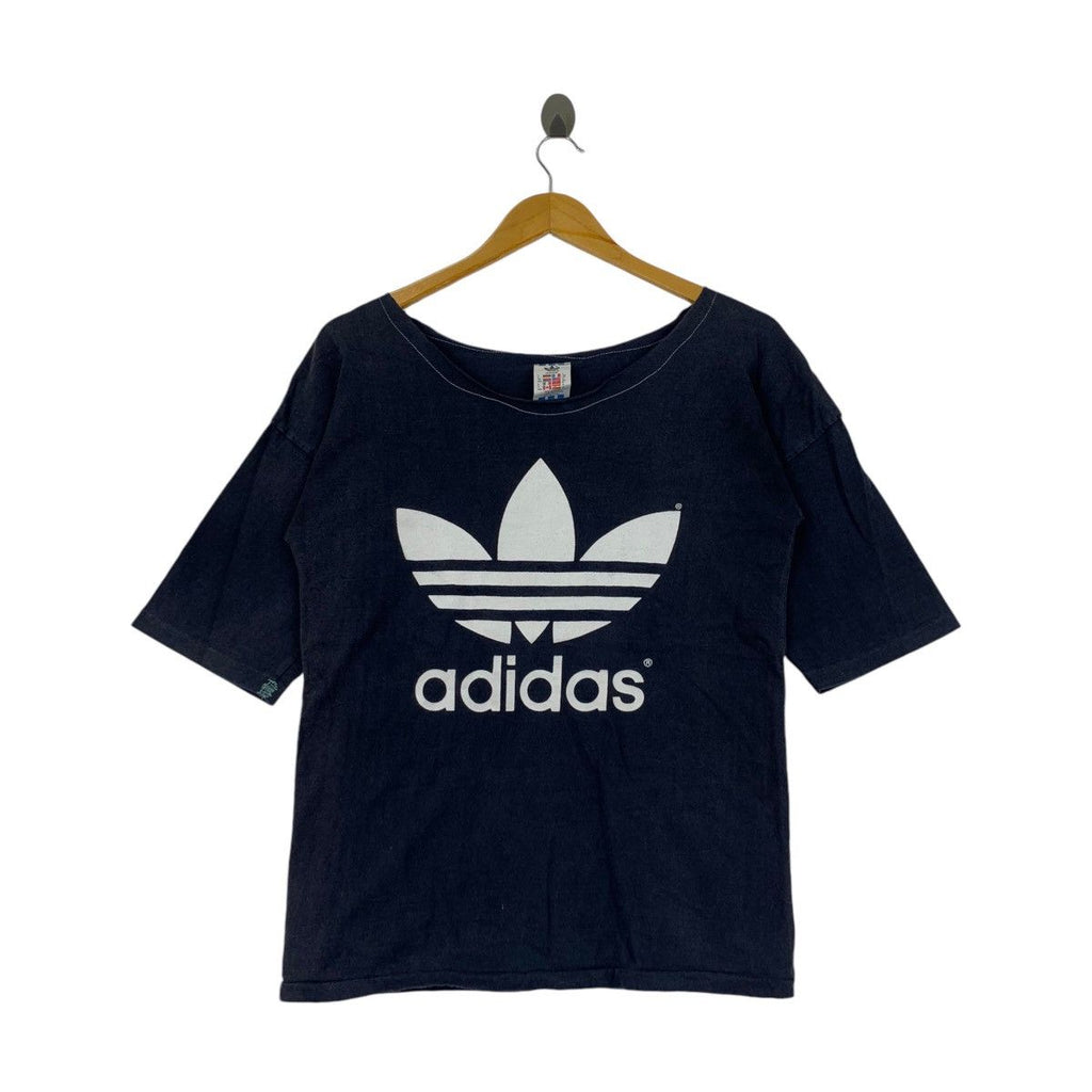 Vintage 90’ ADIDAS ORIGINALS TREFOIL Double Sided Tee Shirt Top Made In USA
