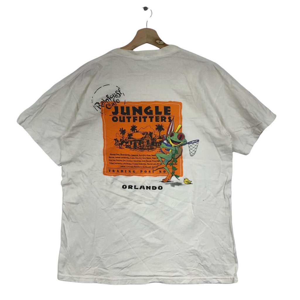 Vtg RAINFOREST CAFE ORLANDO Jungle Outfitter Frog Tee Shirt