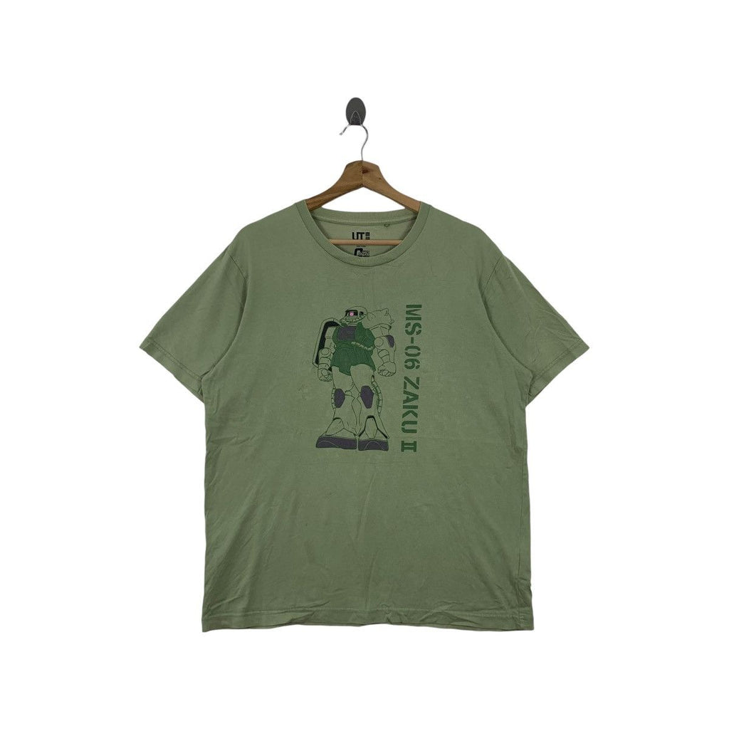 UNIQLO x GUNDAM ZAKU II 40th Anniversary Green Tee Shirt Top Manga Movie Anime