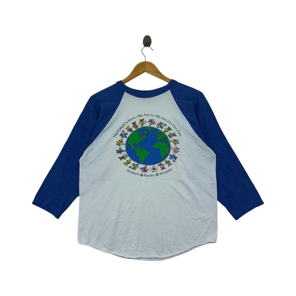 Vintage 1992 GRATEFUL DEAD AUGUSTA Recycle Reuse Tee Shirt Top Raglan Band Psychedelic