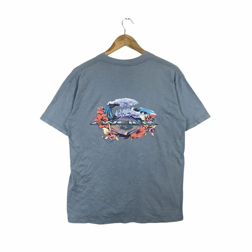 Vintage ONEILL USA Boardshorts Surfing Beach Tee Shirt Pop Art Logo