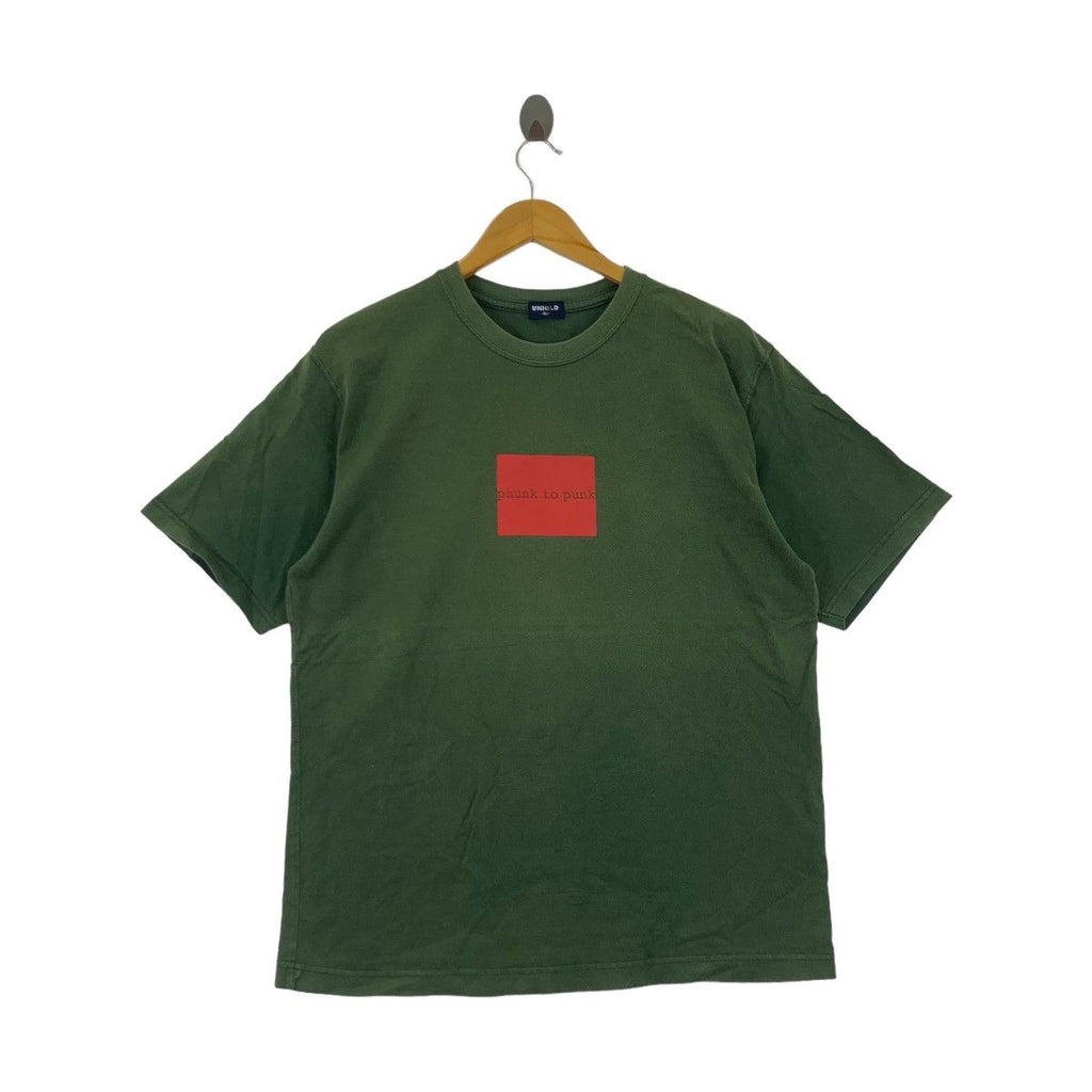 UNIQLO PHUNK TO PUNK Natural Sun Faded Tee Shirt Top Box Logo