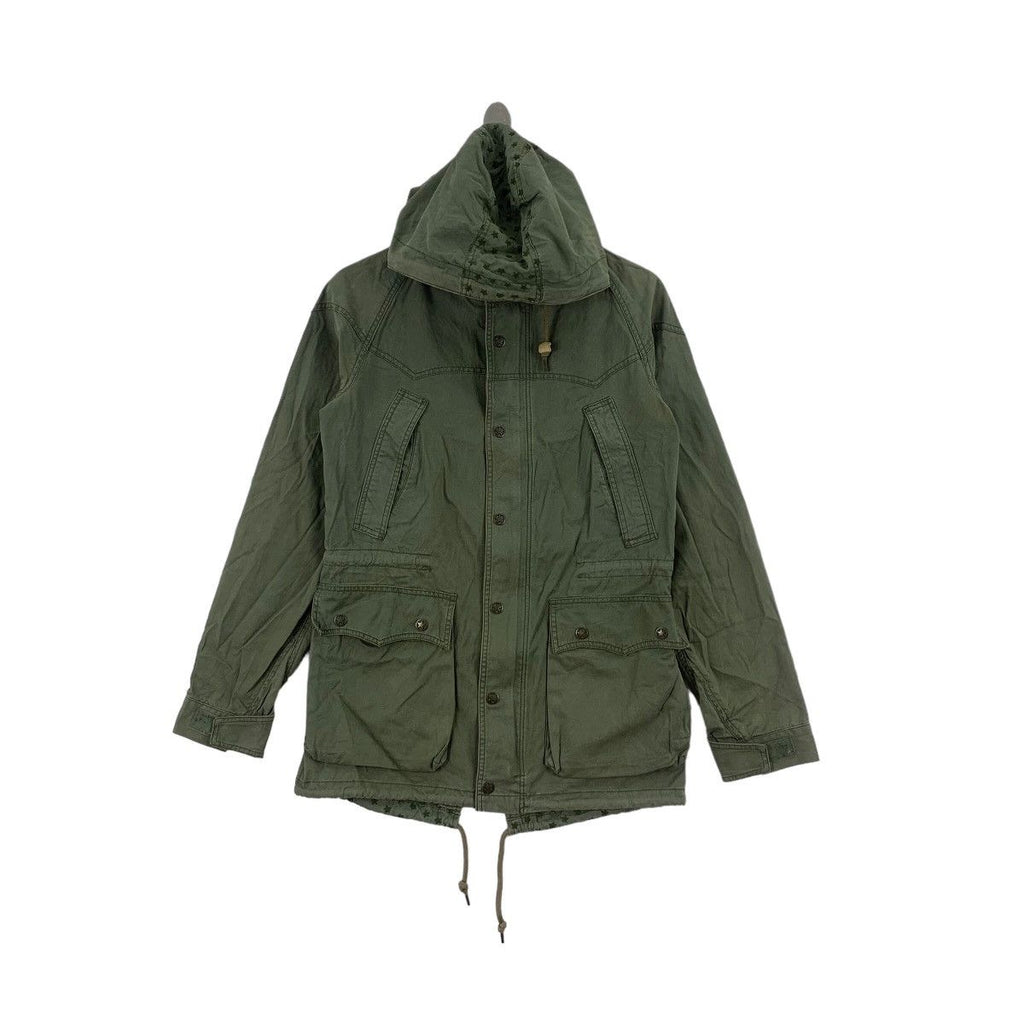 THANK YOU FRIENDS Japan Tactical Distress Design Parka Jacket Hoodie Windbreaker