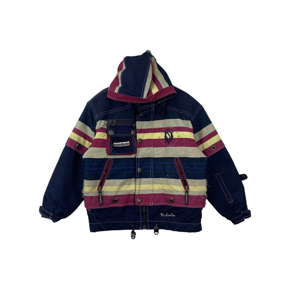 Vtg AUSTRIA SKI TEAM Jaspo The Eagle Knight Winter Jacket Trench Coat Parka Windbreaker