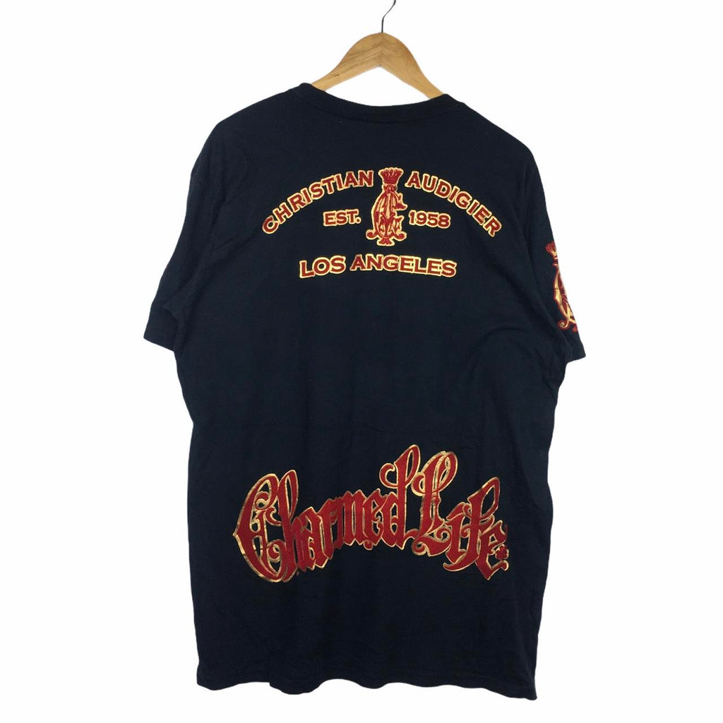 Vtg CHRISTIAN AUDIGIER Ed Hardy Charmed Life Tee Shirt Los Angeles Made In USA