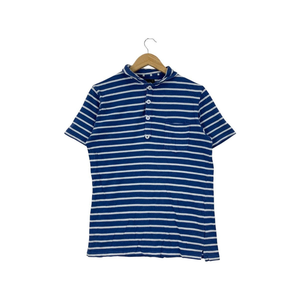 Vintage NATIONAL ANTHEM N ROBE Made In Canada Polo Tee Shirt Top Striped Embossed Logo