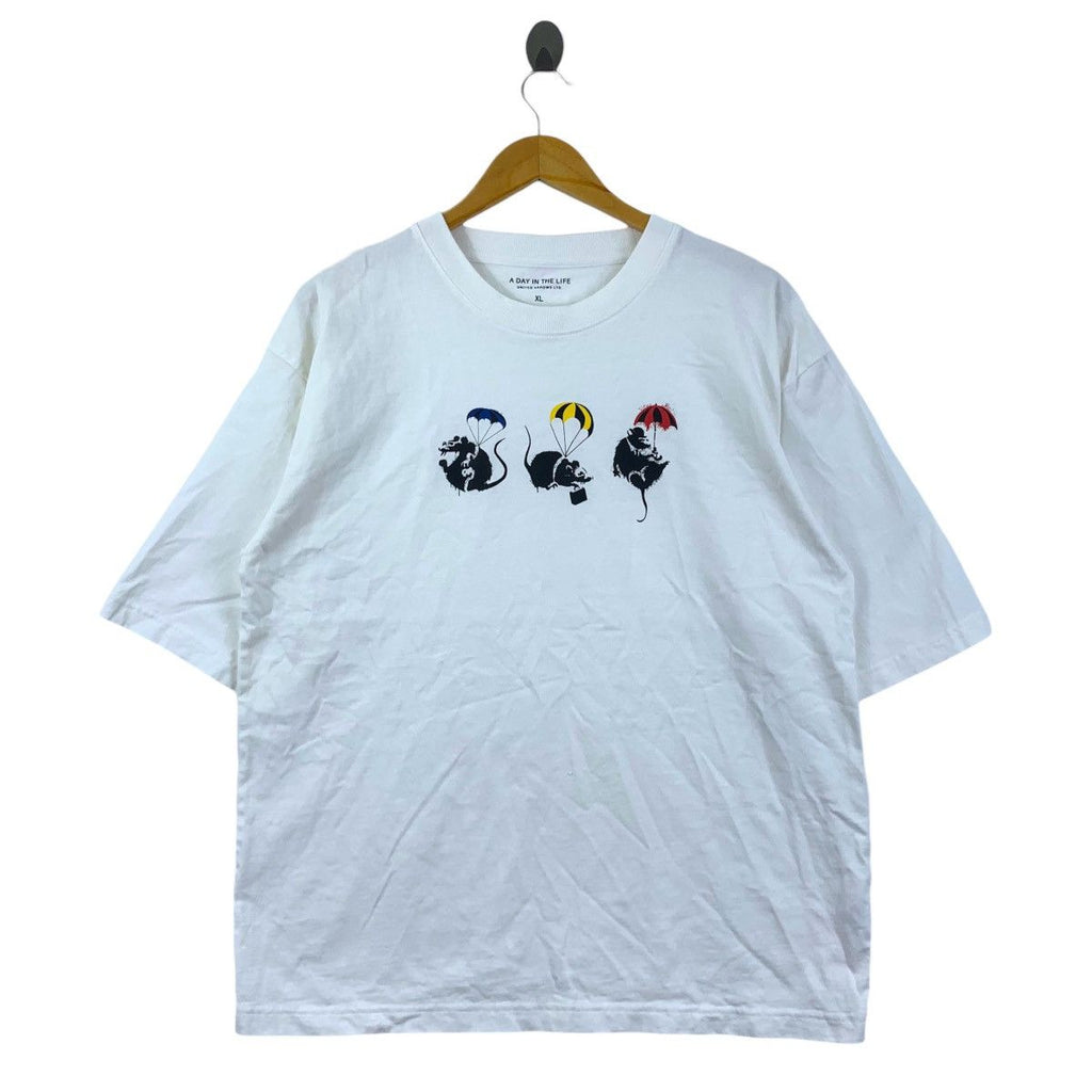 UNITED ARROWS x BRANDALISED Banksy Rat Tee Shirt Top Graffiti Culture
