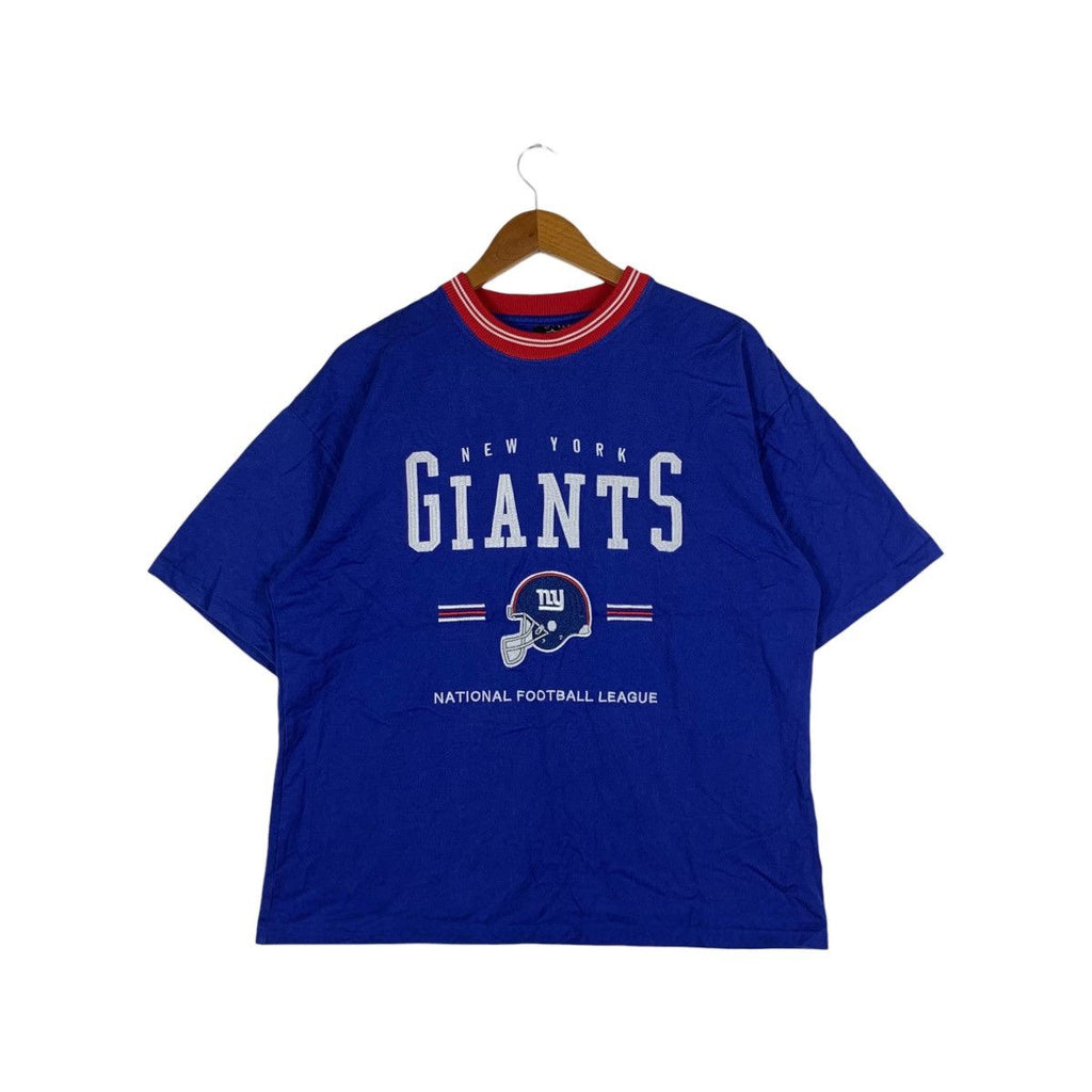 NFL NEW YORK GIANTS Embroidered Logo Baggy Tee Shirt Top Football League